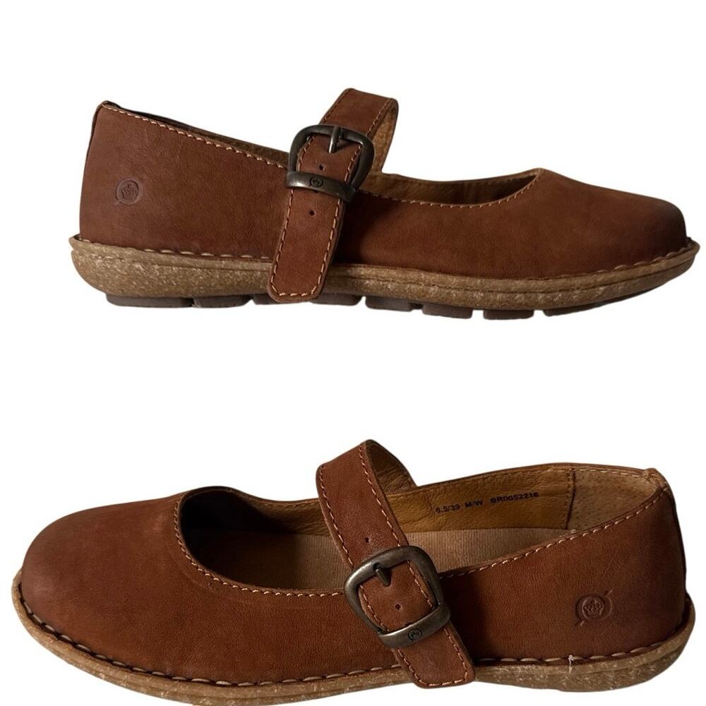Born Naomi Nubuck Suede Mary Janes Women’s Size 8.5 Maple Leaf *EUC